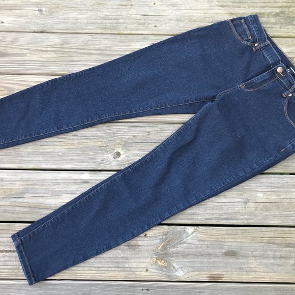 Forever 21 Women Jeans Dark Blue Stretched Jeans S - Picture 8 of 9